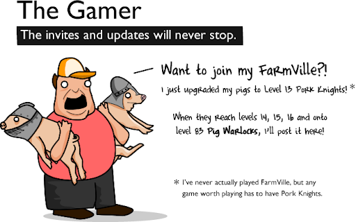 Type pengganggu di Facebook II : The Gamer