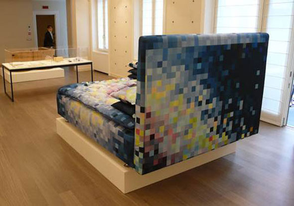 modern pixelated bed furniture design inspiration ideas