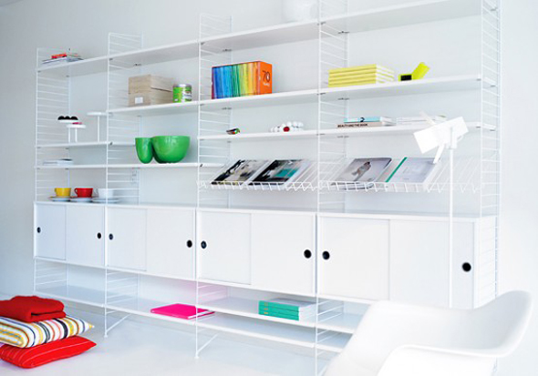 minimalist scandinavian shelves cabinets system