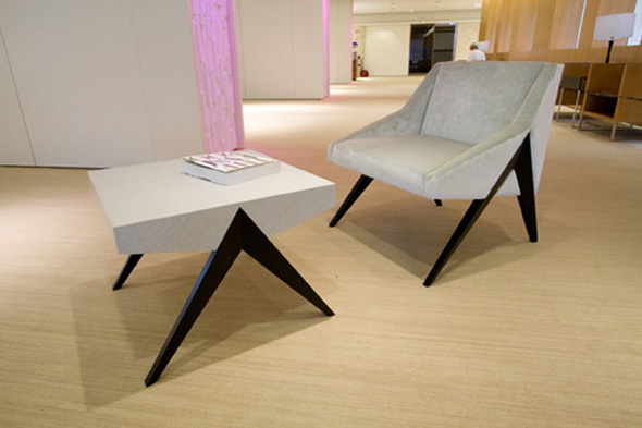 minimalist simple white chair furniture set