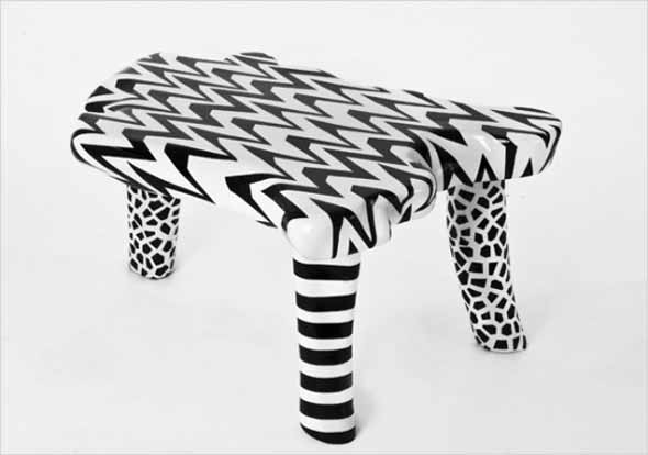 contemporary funky side small table design
