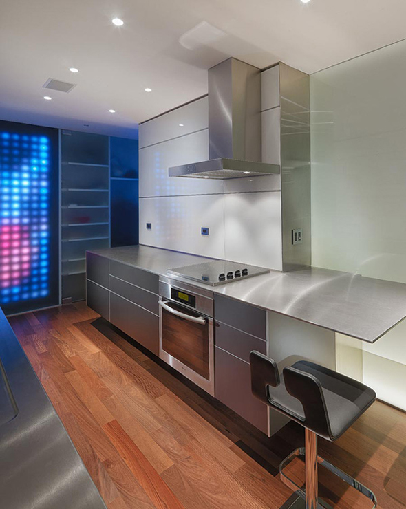 minimalist stainless prefab kitchen design ideas