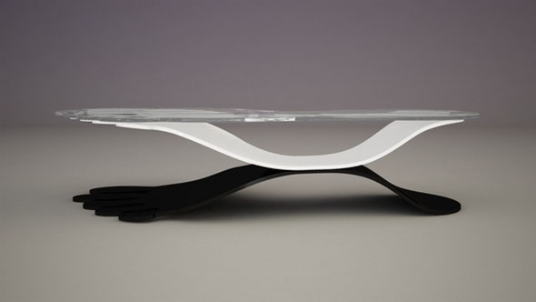 creative step glass coffee table sets
