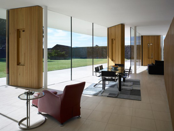 modern large glass house interior design ideas