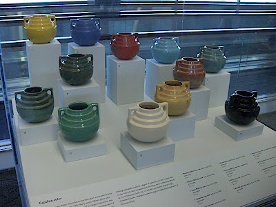 Step Vases, Catalina glaze color examples