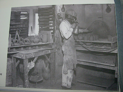 Catalina Employee glazing pottery, courtesy The Catalina Island Museum