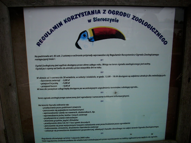 Regulamin zoo w...Sieroczynie!