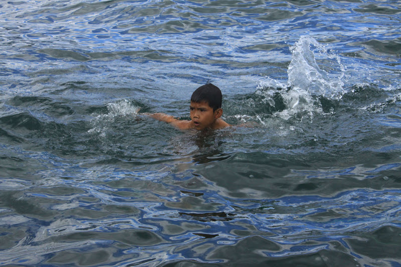 Boy Swimming_Ranau Lake_Lumbok Village_Sumatra_West Lampung, Indonesia