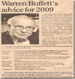 Warren Buffett's advice for 2009