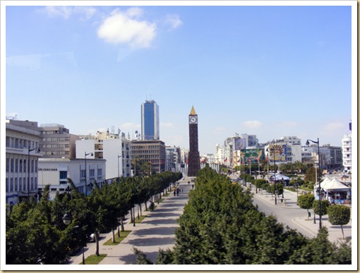 La torre de África, en la Avenida Habib Bourguiba.