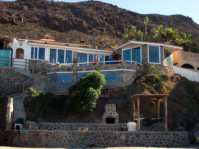 The view of the house from the beach