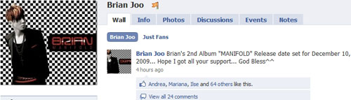 Brian Joo เตรียมออกอัลบั้มใหม่ Manifold