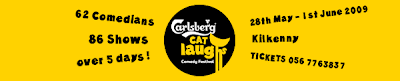 banner image with Cat Laughs logo and dates 28 May to June 1