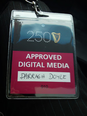 Lanyard for Guinness 250 event with "Approved Digital Media" on it