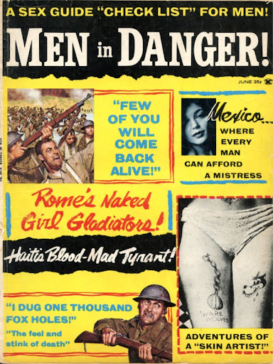  of Men in Danger magazine that made me think of tattoo artist Kat Von D, 