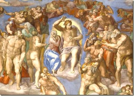 O juízo Final, Michelangelo , 1541 - Capela Sistina, Vaticano, Roma O juízo Final, Michelangelo , 1541 - Capela Sistina, Vaticano, Roma