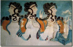 Afresco do interior do palácio de Cnossos (Período Cretense) Afresco do interior do palácio de Cnossos (Período Cretense)