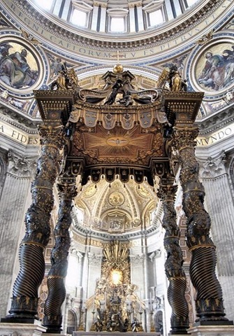 [Altar com Pálio, Colunas de Bernini, Basílica de São Pedro, Vaticano, Roma[5].jpg]