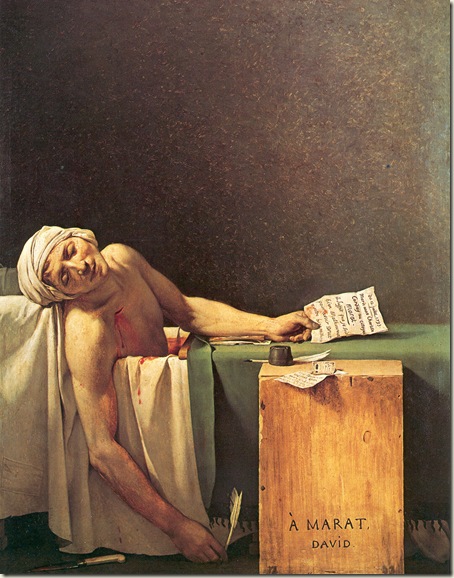 Morte de Marat, David, 1793