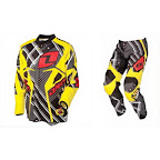 Motocross Jersey & Pant One Industries Carbon Circuit Board Yellow