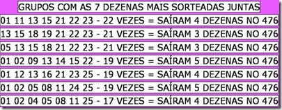 tabela 7 da lotofacil