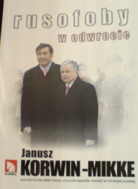 Rusofoby w odwrocie, Janusz Korwin-Mikke, okładka książki