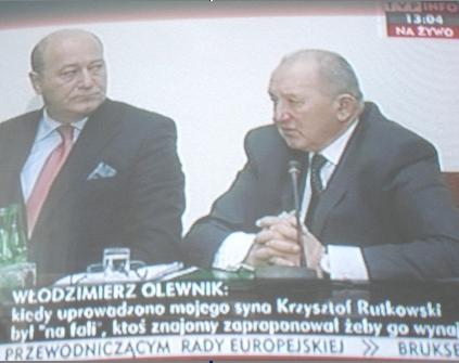 20 listopada 2009, Włodzimierz Olewnik, posiedzenie Sejmowej Komisji Śledczej, pełnomocnik Bogdan Borkowski