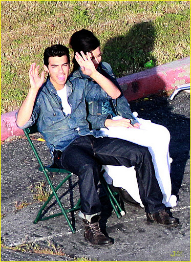 #4827393 EXCLUSIVE... Secrecy and security were at a high as hot new couple Demi Lovato and Joe Jonas cozy up and get silly while shooting a video on the outskirts of Los Angeles, Ca on April 10, 2010
Fame Pictures, Inc - Santa Monica, CA, USA - +1 (310) 395-0500