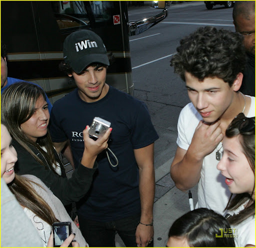 The Jonas Brother return to their hotel after their first day of filming Camp Rock 2 in Ontario Canada <P> Pictured: Nick Jonas and Joe Jonas <B>Ref: SPL122632 040909 </B><BR/> Picture by: Todd G / John K / Splash News<BR/> </P><P> <B>Splash News and Pictures</B><BR/> Los Angeles: 310-821-2666<BR/> New York: 212-619-2666<BR/> London: 870-934-2666<BR/> photodesk@splashnews.com<BR/> </P>