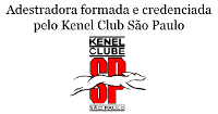 Adestradora formada de credenciada pelo Kenel Clube São Paulo
