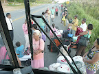 breakdown party,<br />
we all had to unload & hitch hike