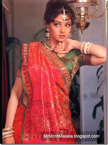 Sridevi - Very Sexy Picture of Sridevi Posing in a Saree...
