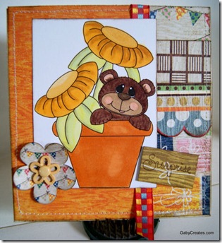 gaby used bear in flower pot digi-500 gaby used bear in flower pot digi-500