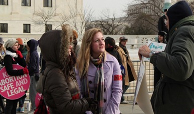Protesters Talking Protesters Talking