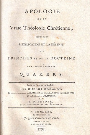 Barclay's Apology in French Barclay's Apology in French