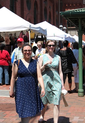 Suzanne and Faith at Eastern Market Suzanne and Faith at Eastern Market