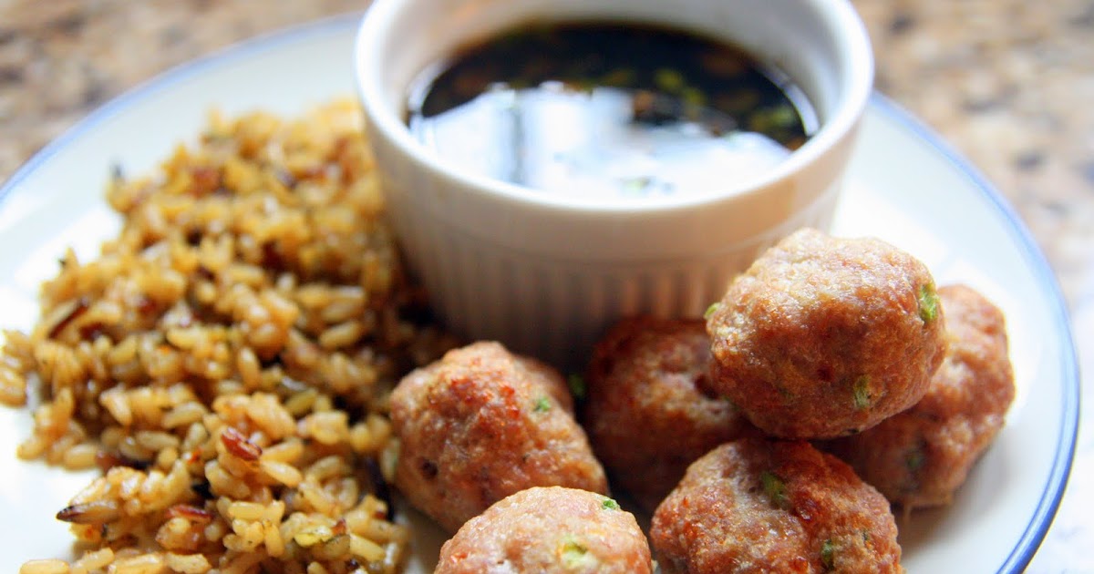 Lauren's Kitchen Asian Turkey Meatballs With Lime Sesame Dipping Sauce