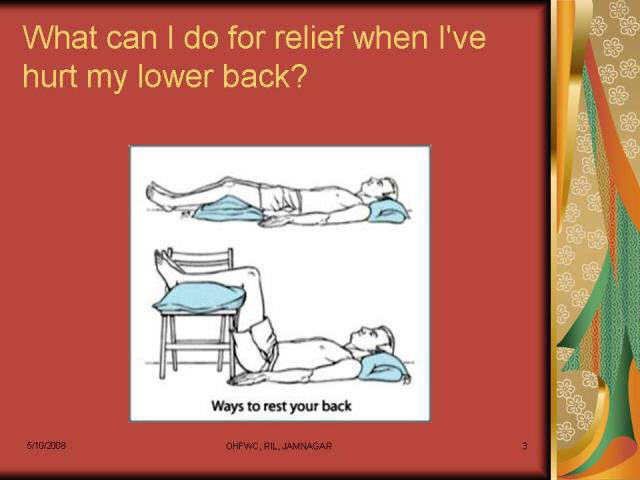 Useful Tips to cure Back Pain