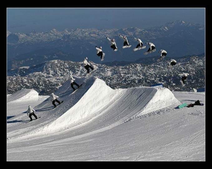 Great Burst-Mode Photography: Ice Skating, Diving, Skateboarding, Biking, Paragliding, Skiing