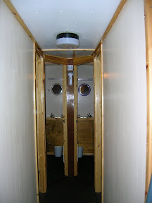 In the corridor in the passenger accomodation.