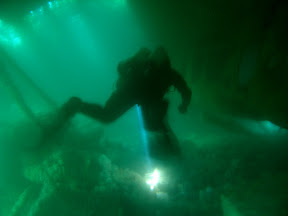 low light inside the Tabarka  in Burra Sound