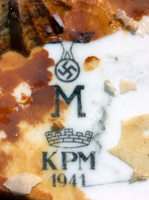 World War two German plate from Gutter Sound, Orkney