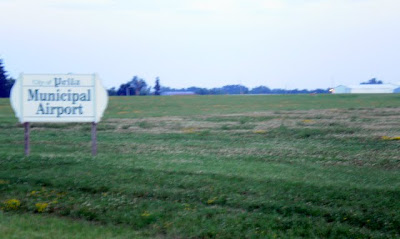 The entrance to the Pella Municipal Airport