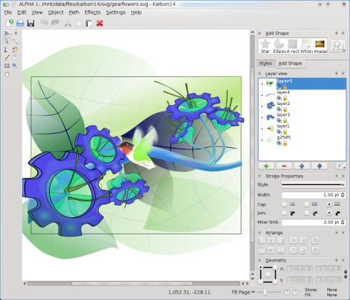 Karbon scalable vector graphic editor Karbon scalable vector graphic editor