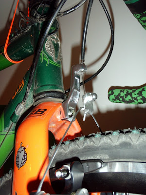 front brake cable hanger fork mount