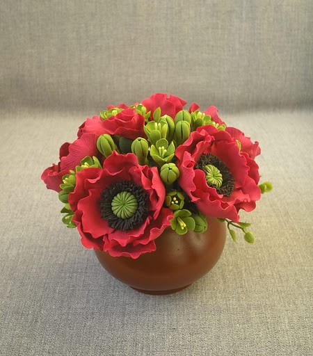 Маки из полимерной глины DECO