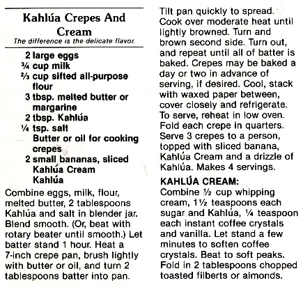 Recipe for kahula