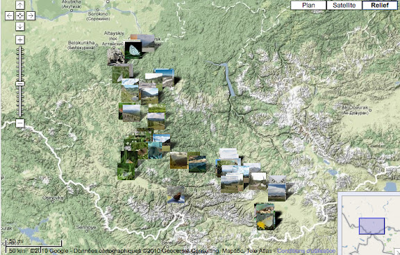 Altaï : localisation des photos