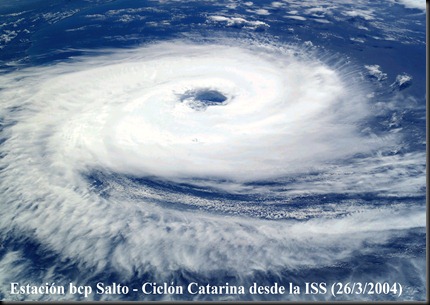 Ciclon Catarina desde la ISS (26.3.2004)
