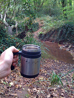 Hot tea by the brook...